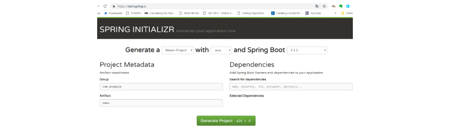 Spring boot Initilizr